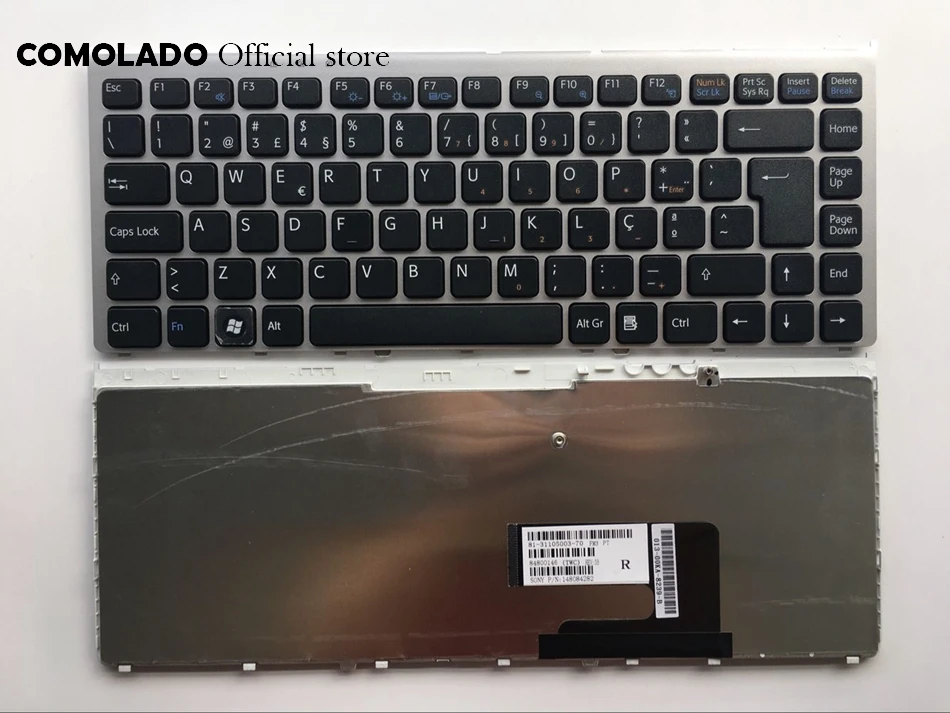 PO Portugal клавиатура для Sony Vaio VGN FW серия с серебряной рамкой Клавиатура