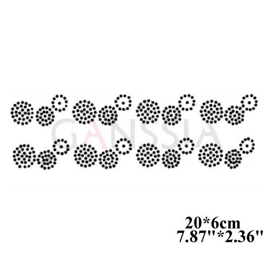 5 шт./лот милый пузырьковый дизайн стразы горячей фиксации для юбки черные
