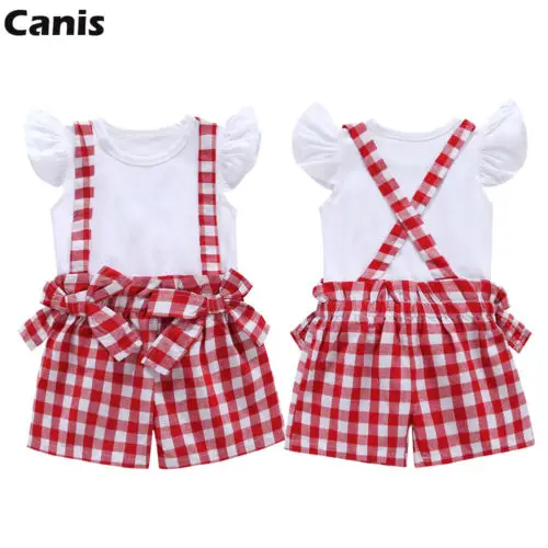 Летняя одежда для новорожденных Милая малышей Очаровательная Одежда девочек
