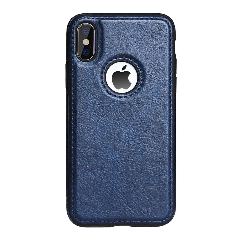 Blue Тонкий из искусственной кожи чехол для iphone 11 XS Max XR ультра тонкий чехол для телефона s Чехол для iphone X 8 7 Plus 6 6s чехол Coque Fundas Capa - Цвет: Blue