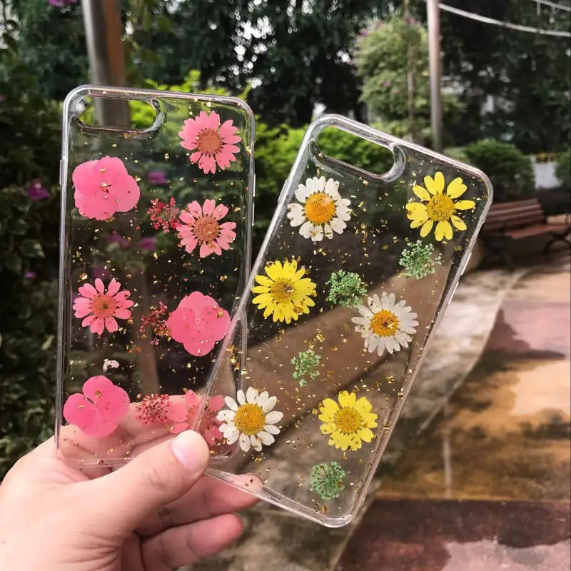 Small Daisy Everlasting Flower Clover For Iphone 6 6S 7 8plus X Xs Xr Xsmax Soft Shell Phone Case |