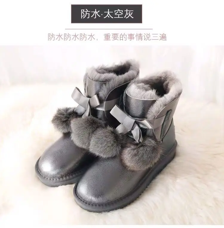 2019 европейские высококачественные зимние сапоги настоящая овчина Натуральная