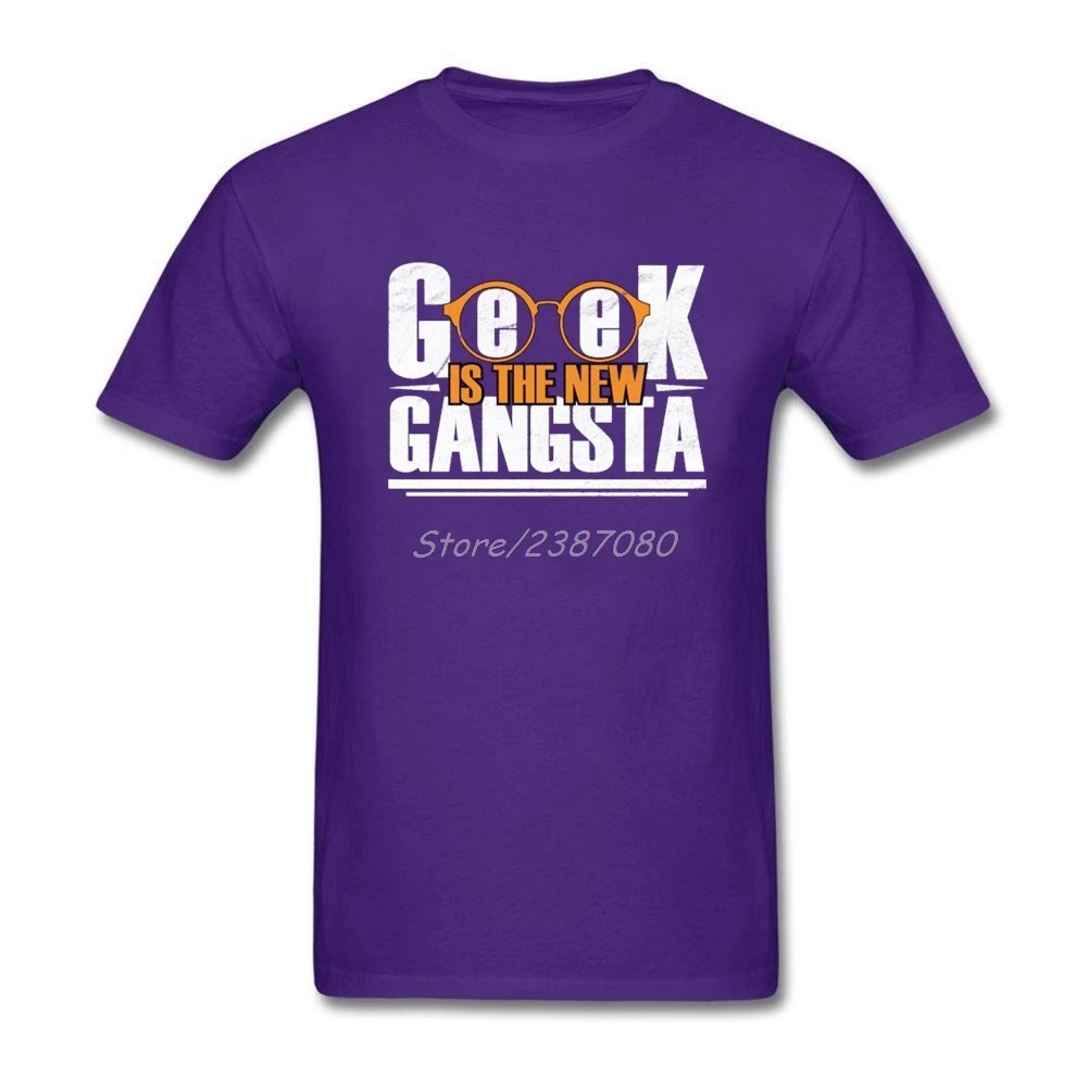 Новинка футболка Geek Gangsta для веганов мужская рубашка с круглым вырезом хлопковые