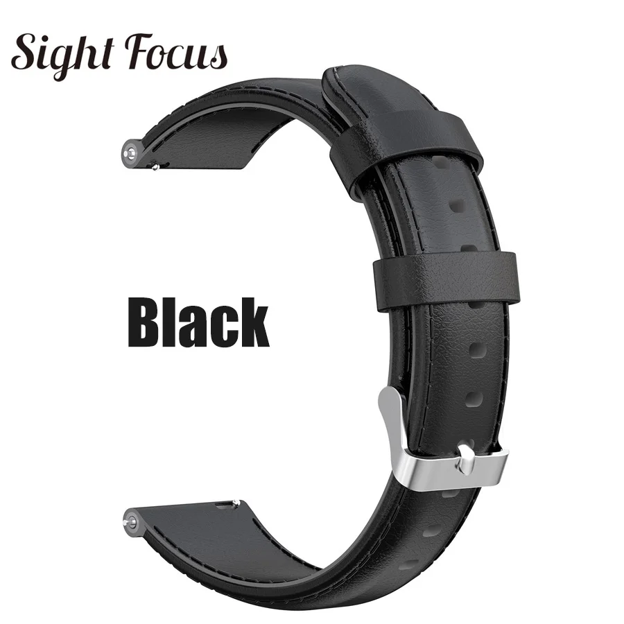 black watch band Взгляд фокус Quick Release кожаный ремешок для часов для Suunto 9 Band 24 мм Suunto D5 ремешок траверс ремешок Спартанский спортивный ремешок для наручных часов - Цвет ремешка: black watch band