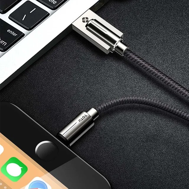 TOTU usb type-C кабель для samsung Note 9 8 Plus type-C USB-C кабель для передачи данных Быстрая зарядка зарядное устройство провода линии кабели для huawei Xiaomi - Цвет: Black