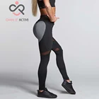 Сексуальные женские спортивные Леггинсы, эластичные Лоскутные сетчатые штаны для бега, тренажерного зала, фитнеса, быстросохнущие штаны-капри mujer P263