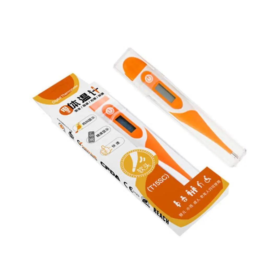 Детский Взрослый электронный цифровой медицинский термометр с мягкой головкой и