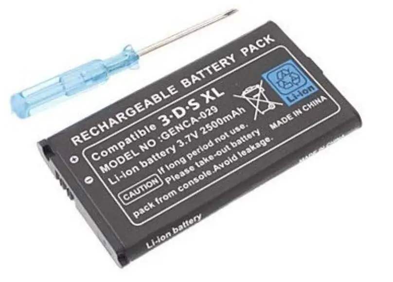 Сменный литий-ионный аккумулятор Finera 2500 mAh с отверткой для nintendo 3DS XL/LL