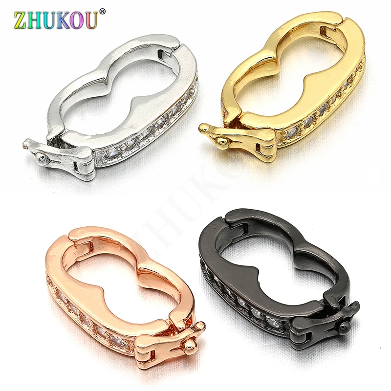 10*19 мм латунные кубические циркониевые застежки крючки для Diy ювелирных изделий Аксессуары, смешанные цвета, модель: VK30