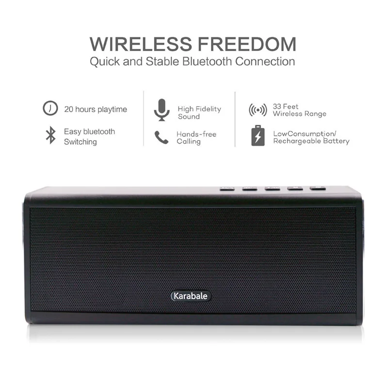 20 Вт металла Беспроводной Bluetooth Динамик 4400 мАч Мощность Bank fm-радио Портативный Super Bass компьютер автомобиля Динамик PK Piple S5 BS-3