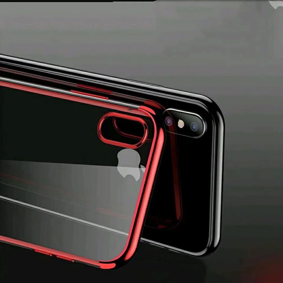 Блестящий чехол-бампер для iphone XS MAX XR X 8 Plus 7 6 6s SE 5 5S чехлы телефонов силиконовый