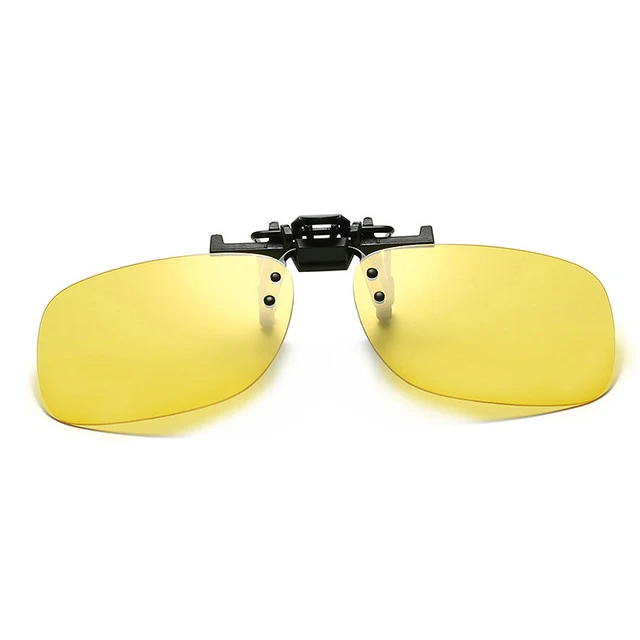 NIGHT VISION LENS Мужские Поляризованные Квадратные Солнцезащитные очки с откидывающейся застежкой, фотохромные походные велосипедные очки, женские солнцезащитные очки с зажимами для близоруких - Цвет: NIGHT VISION LENS