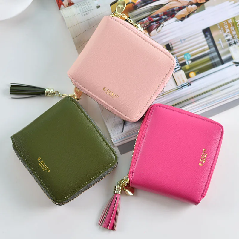 Модные женские кошельки из искусственной кожи Дамский кошелек с кисточками