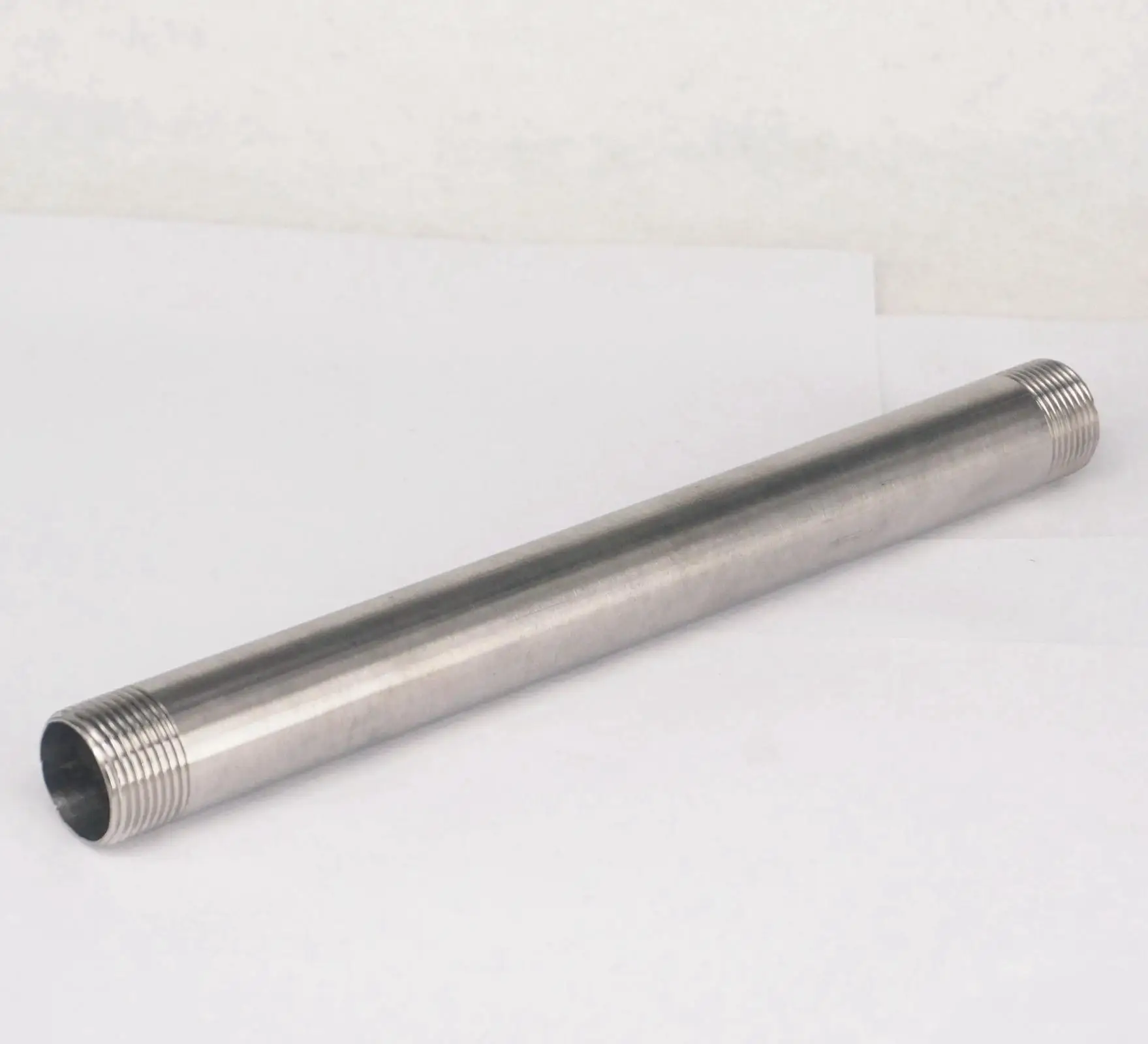 

304 Stainless Steel Long Straight Pipe Fitting Connector Adapter 3/4" BSP Equal Male Thread Length 250mm
