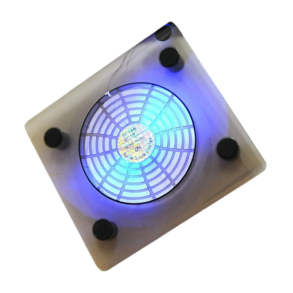 Usb вентилятор для ноутбука синяя светодиодная подсветка радиатора подставка