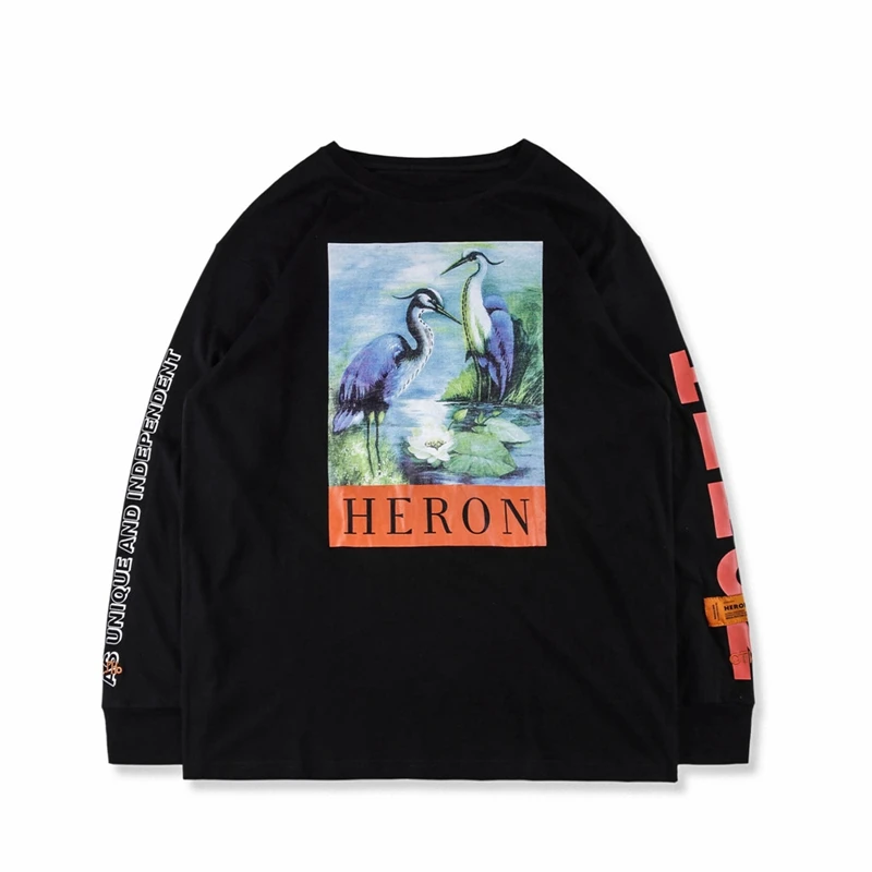 Xieruis 2017fw японского журавля heron Престон Толстовки Для женщин кофты круглый