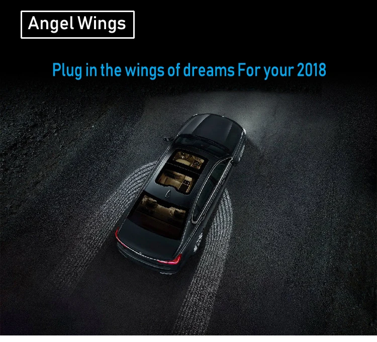 Крылья Ангела огни светодиодный приветственный свет крылья мечты для автомобиля