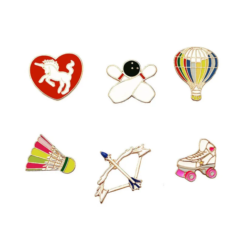 1 шт. брошка в стиле движения шар бадминтон бантик знак нашивки на рюкзаке иконы