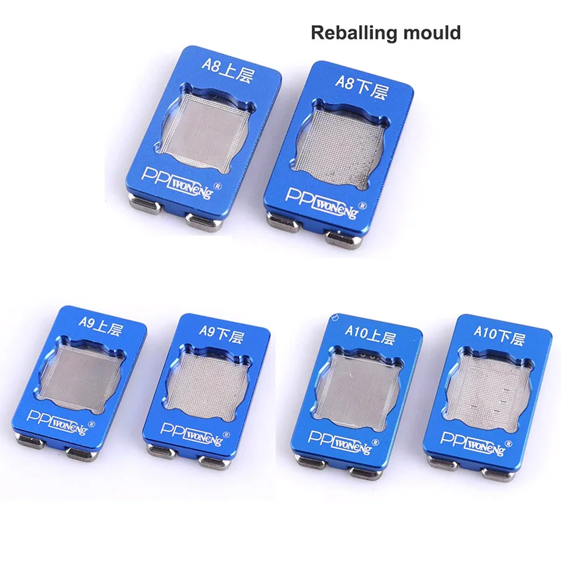 

PPD BGA Chips Reballing Kit Stencils For iPhone 6S 6 Plus 6SP 7 A7 A8 A9 A10 CPU Ram Upper Lower Reball Tin Planted Mold