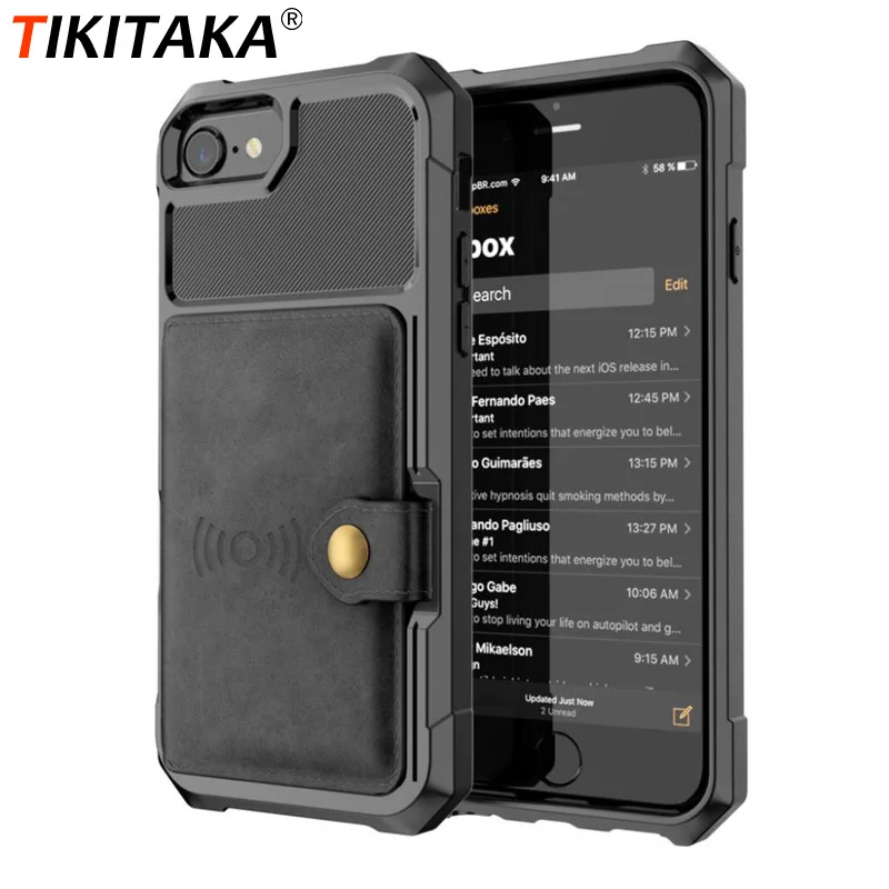Чехол-бумажник Tikitaka из искусственной кожи для iPhone11Pro Max 11 X XR XS Max 11Pro 8 Plus, деловой откидной Чехол с пряжкой для iPhone7 7Plus 6 6s Plus X10 Funda