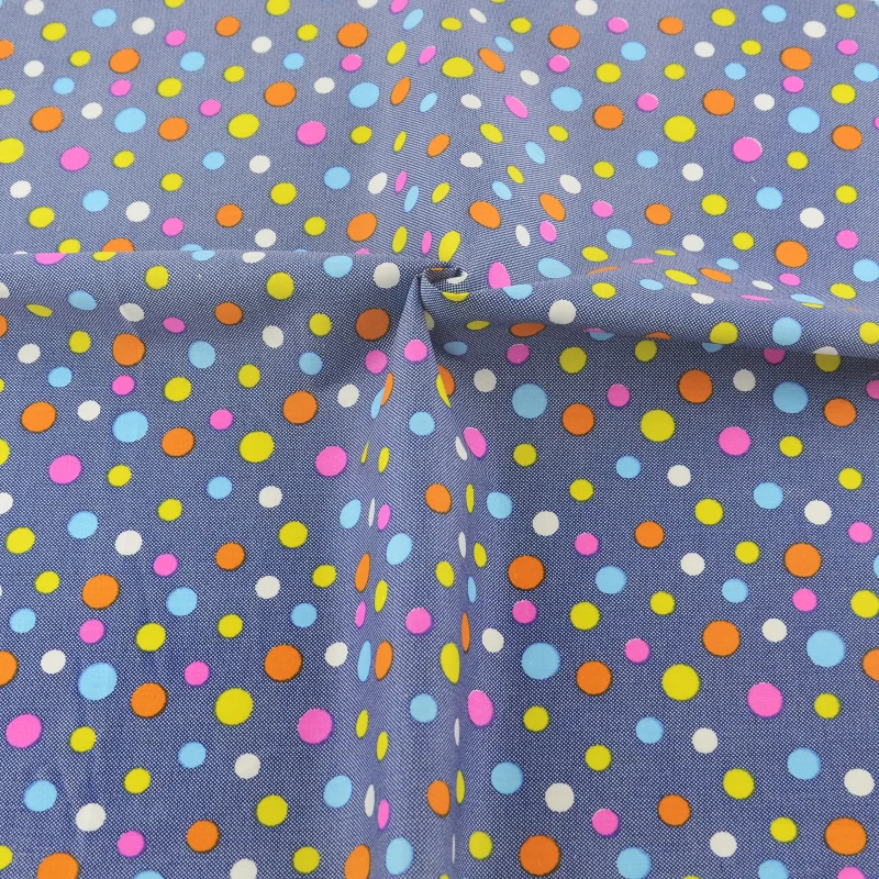 Blue Colored Dot Cotton Fabrics Patchwork Quilting Diy Sewing fabric teramila bedding sewing cloth craft twill tecido tissue | Дом и сад