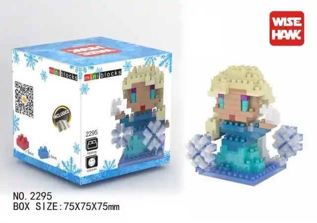 Мудрый ястреб Микро Блоки Алмаз Мультфильм Снеговик Анна Эльза Олаф Мини кирпича