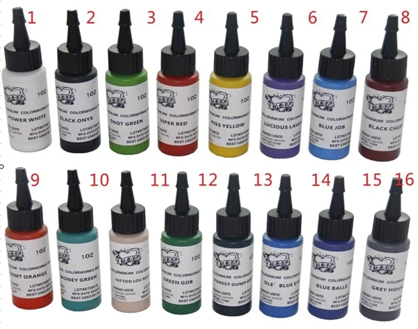 

Tattoo ink kit 16 colors C135 tattoo pigment set 30ML free shipping