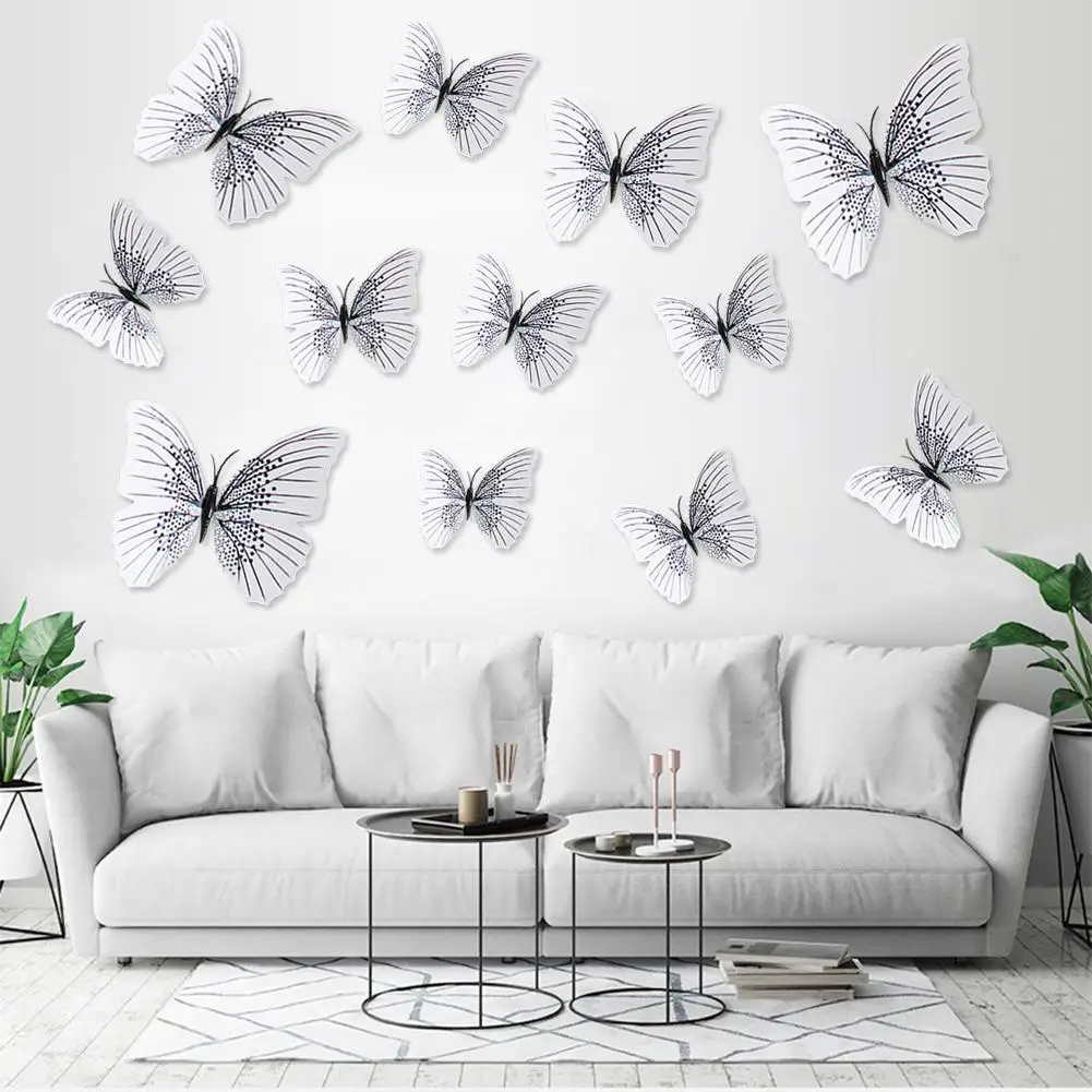 Магниты на холодильник светящиеся с 3d-бабочками 12 шт. | Дом и сад