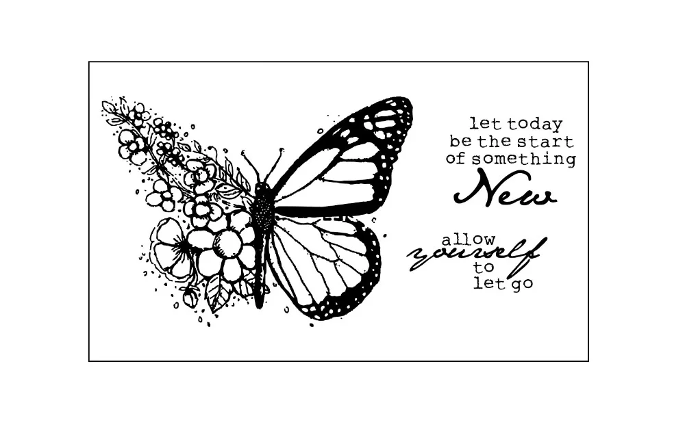 Прозрачная силиконовая печать с бабочками для скрапбукинга DIY фотоальбом