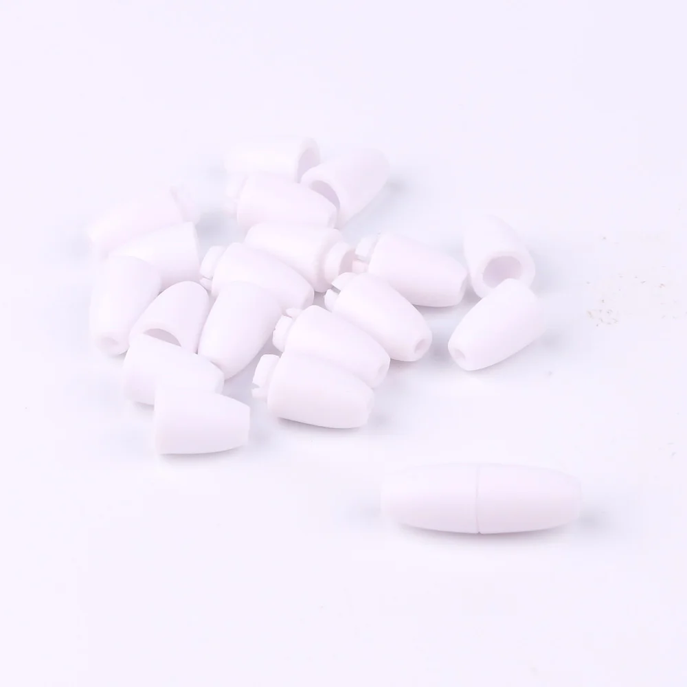 white TYRY. HU из бисера с застежкой отрывающиеся пластиковые застежки безопасность для ребенка DIY ожерелье соска цепь 50-100 пара браслет с омаром застежка на крючок - Цвет: white