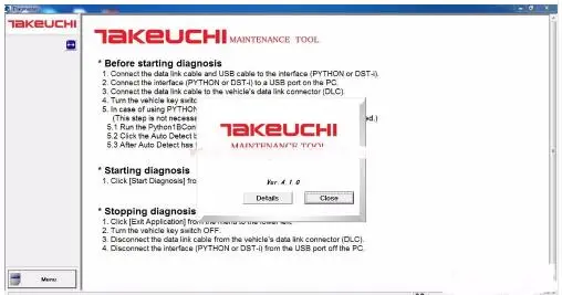 Инструмент для обслуживания двигателя Takeuchi Diagmaster 4.1.0 [2015]| |