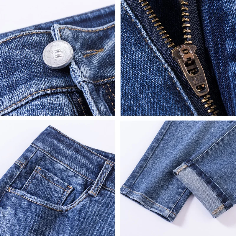 Женские обтягивающие джинсы boyfriend denim anlke длинные штаны с бахромой сексуальные