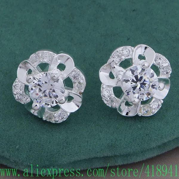 Бесплатная доставка посеребренные серьги модные ювелирные изделия