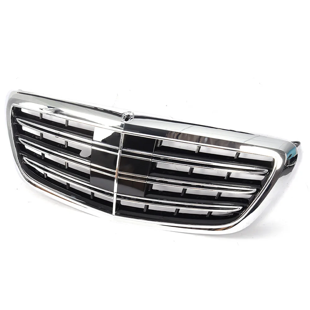Новый S класс решетка для Mercedes Benz W222 Передняя Хром ABS гоночный гриль S400 S500 S550 C217 2014