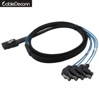 mini sas sff 8087 to 4 sata cable mini sas 4i sff8087 36p to 4 sata 7p cable 12gbps 100cm tk0905 hight quality