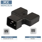 Адаптер питания C20 для C19, IEC 320 C20 папа-двойной 2 * C19 мама, 16 А 250 В адаптер питания UPS PDU, C20-C19 адаптер питания