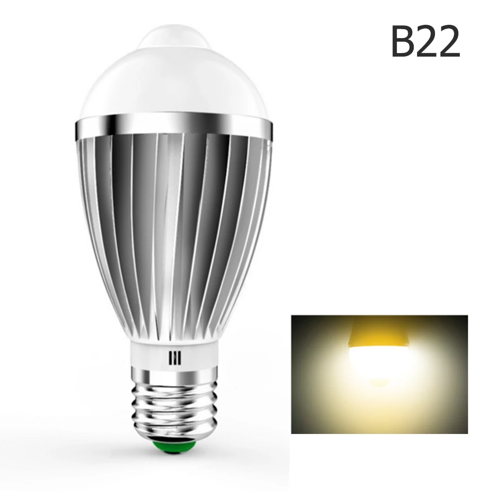 PIR сенсор Светодиодная лампа детектор движения автоматически Чувствительная 7 Вт