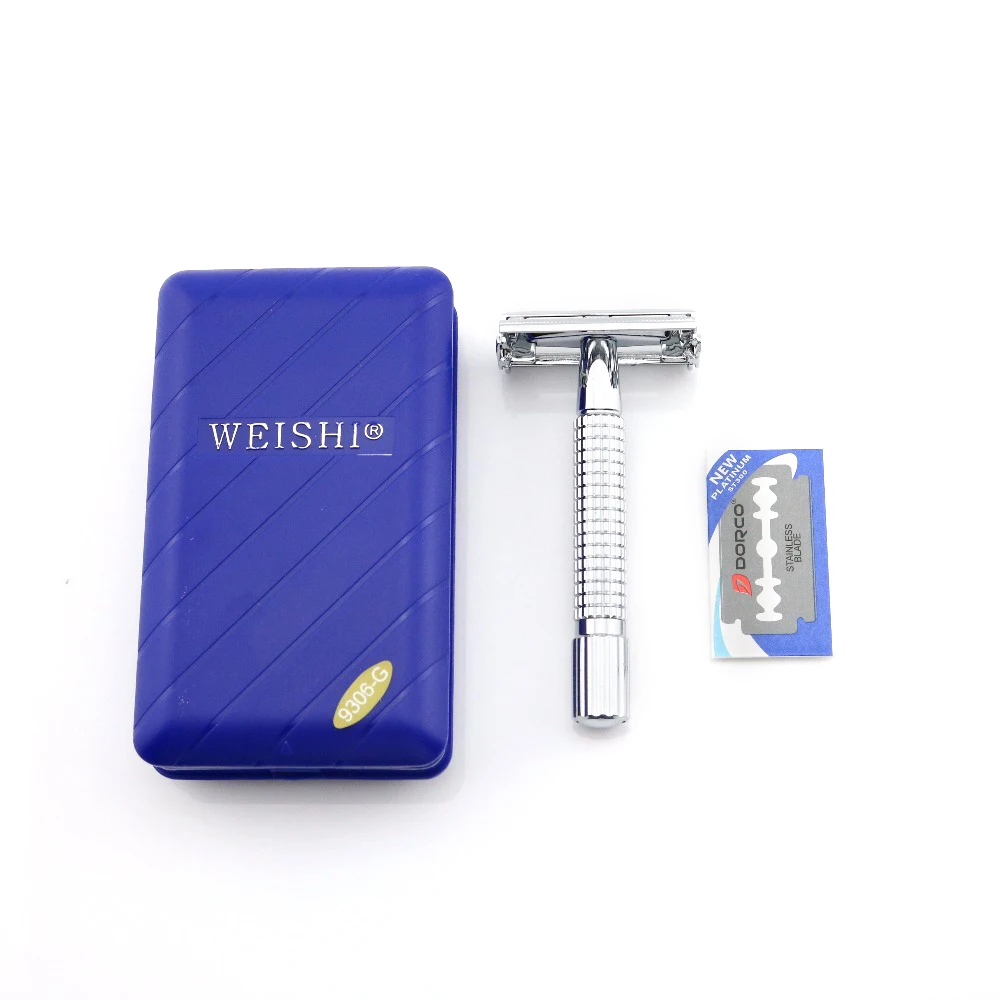 Безопасная бритва Weishi бабочка бритва 9306-G яркий серебристый/9306-E матовый серебристый/9306-C пистолет цвет 10 шт./лот