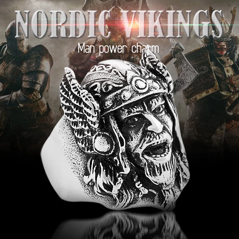 Beier 316L Stainless Steel Nordic Viking Scandinavian Odin's Amulet men High Quality fashion wholesale ring jewelry LR239 | Украшения и