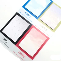 24pcslot weather patter kawaii sticky notes memo pad school supplies planner stickers paper bookmarks korean cute stationery