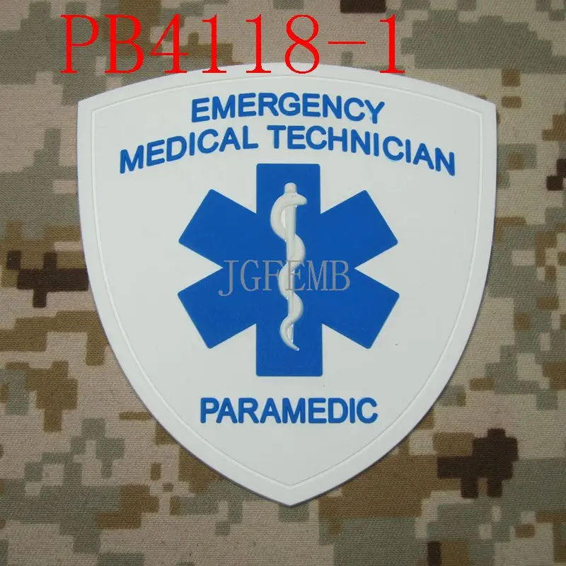 PB4118 Blue Аварийный медицинский техник фельдшер тактический боевой дух военный Красный Крест 3D ПВХ - Цвет: PB4118 Blue