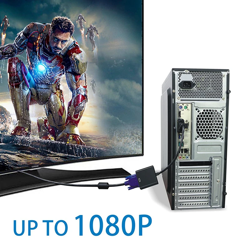 OLOEY 1080 P DVI-D To VGA адаптер кабель DVI 24 + 1 25 Pin Мужской к Женский видео конвертер для ТВ