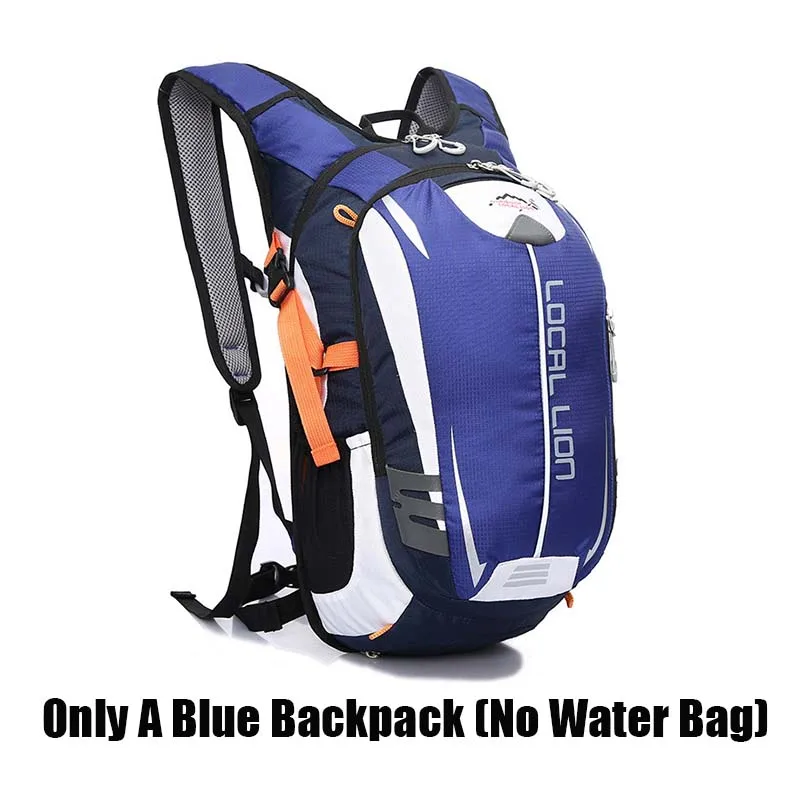 Only Blue Backpack Местный лев 18л водонепроницаемый рюкзак для скалолазания, Рюкзаки Для Путешествий, Походов, спортивные рюкзаки для бега, 2л гидратация, сумки для воды, 4 цвета - Цвет: Only Blue Backpack