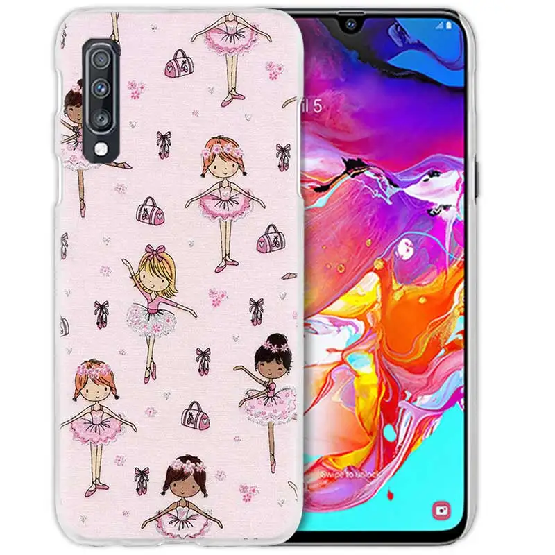 С рисунком балерины для девочек Обувь для танцев чехол для samsung Galaxy A50 A70 A20e A60 A40 A30 A20 A10 A8 A6 плюс A9 A7 жесткий чехол из пк для телефона