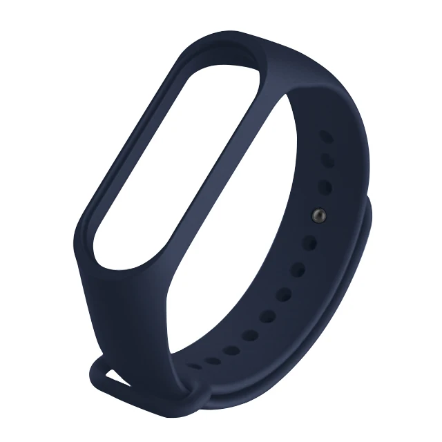 Blue Для Xiaomi mi Band 4 3 силиконовый розовый сменный Браслет ремешок для Xiomi mi band 3 mi Band 4 3 band 4 ремешок на запястье - Цвет: Blue
