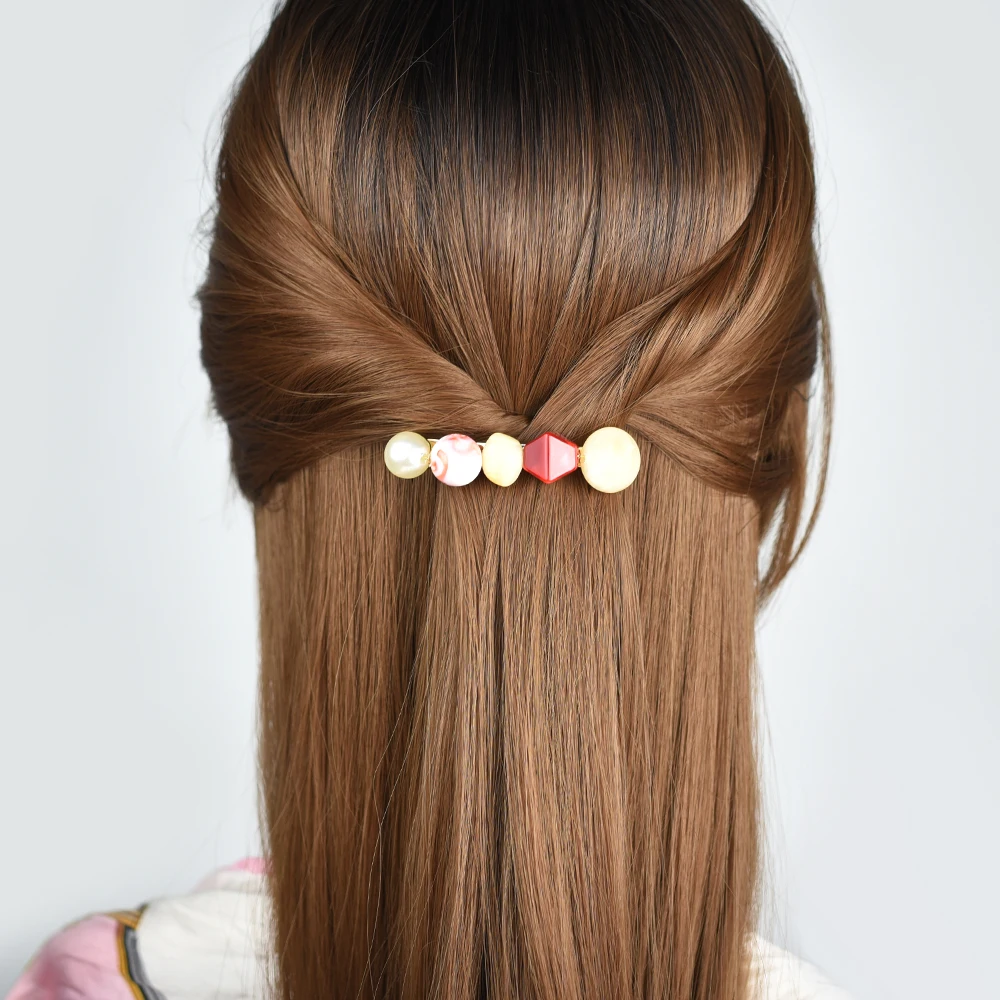 Женские заколки для волос с бусинами цвет в ассортименте |
