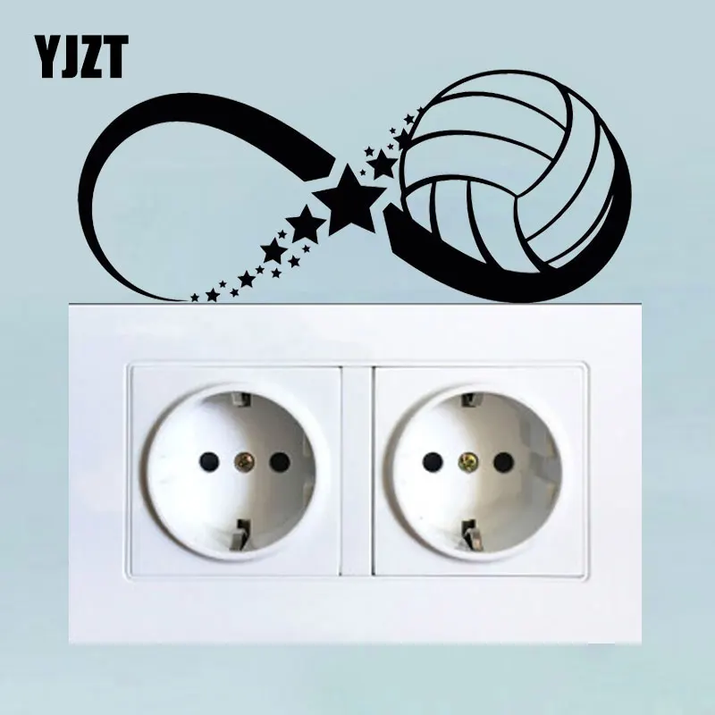 YJZT Волейбольный мяч для спортивных игр со знаком бесконечности наклейки на стену