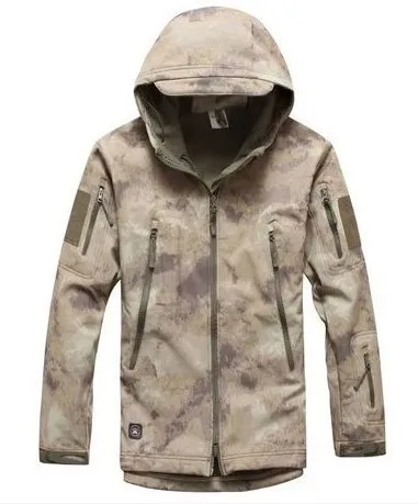 A TACS Camo Eebow Тактическая Военная Мужская Уличная зимняя куртка софтшелл Водонепроницаемая камуфляжная термо-пальто спортивная верхняя одежда для кемпинга - Цвет: A TACS Camo
