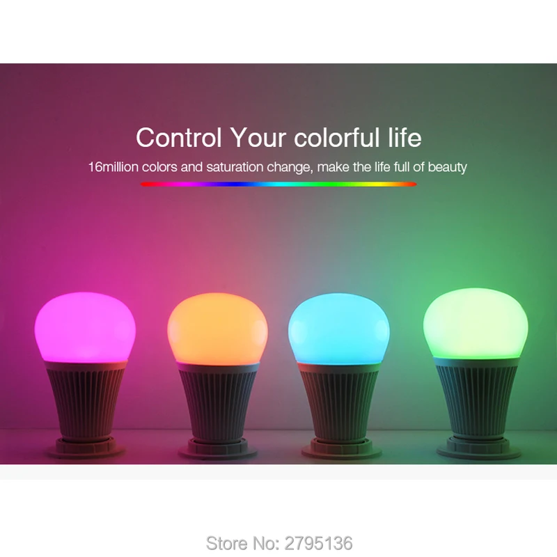 9W E27 DMX512 RGB + CCT Светодиодная лампа AC100 ~ 240V can 2 4 GHz RF дистанционное управление