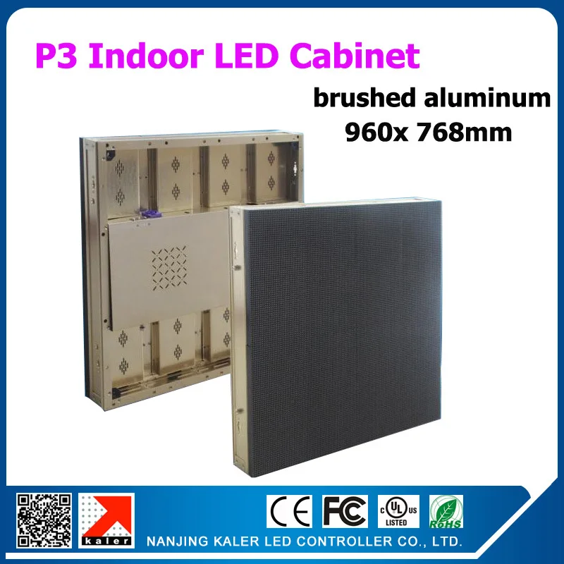 TEEHO 960 мм x 768 Крытый Прокат led videowall Ph3 матовый алюминиевый свет тонкий шкаф панель
